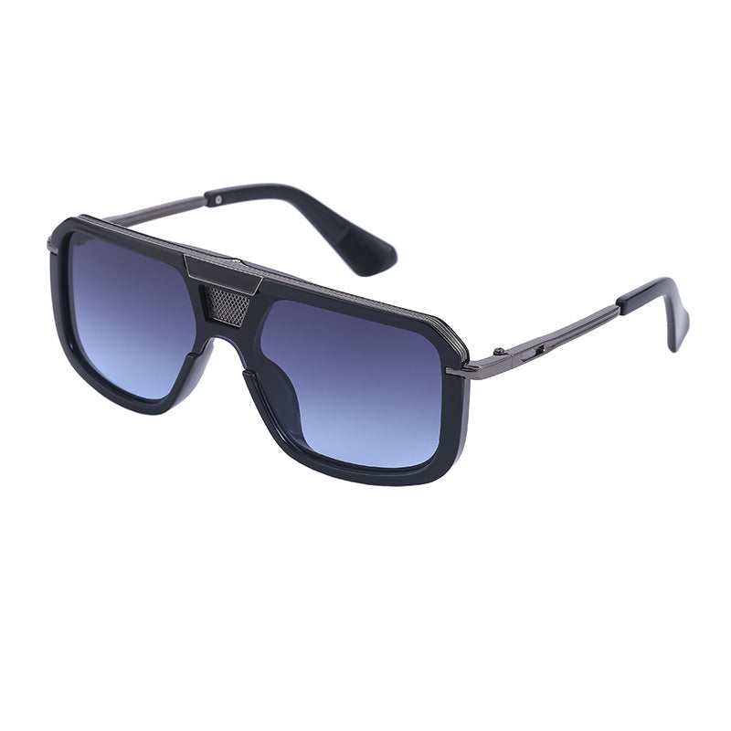 Retro Square Sun Men's European And American Large Frame Sunglasses Women