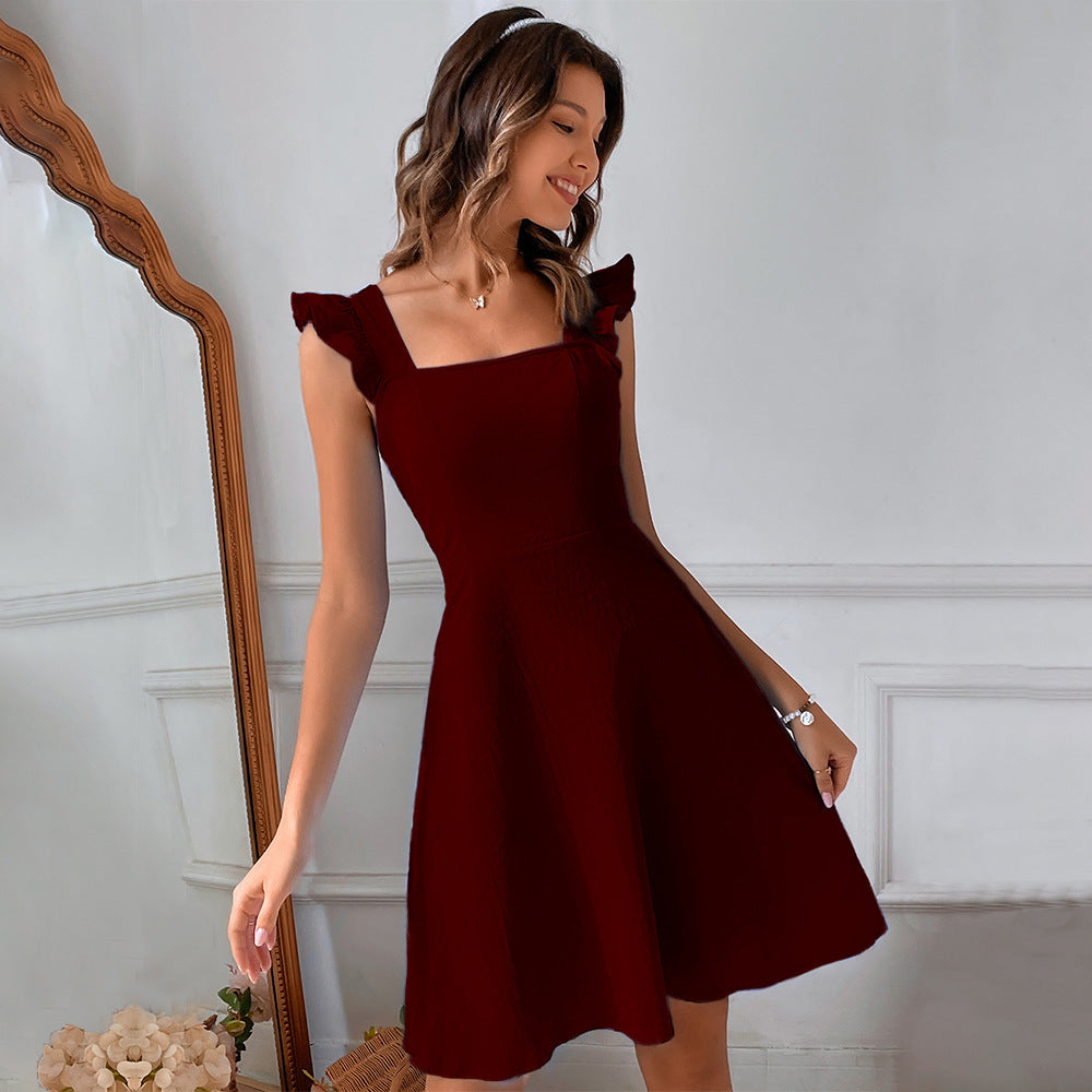 Pastoral Style Sweet Skirt With Suspenders